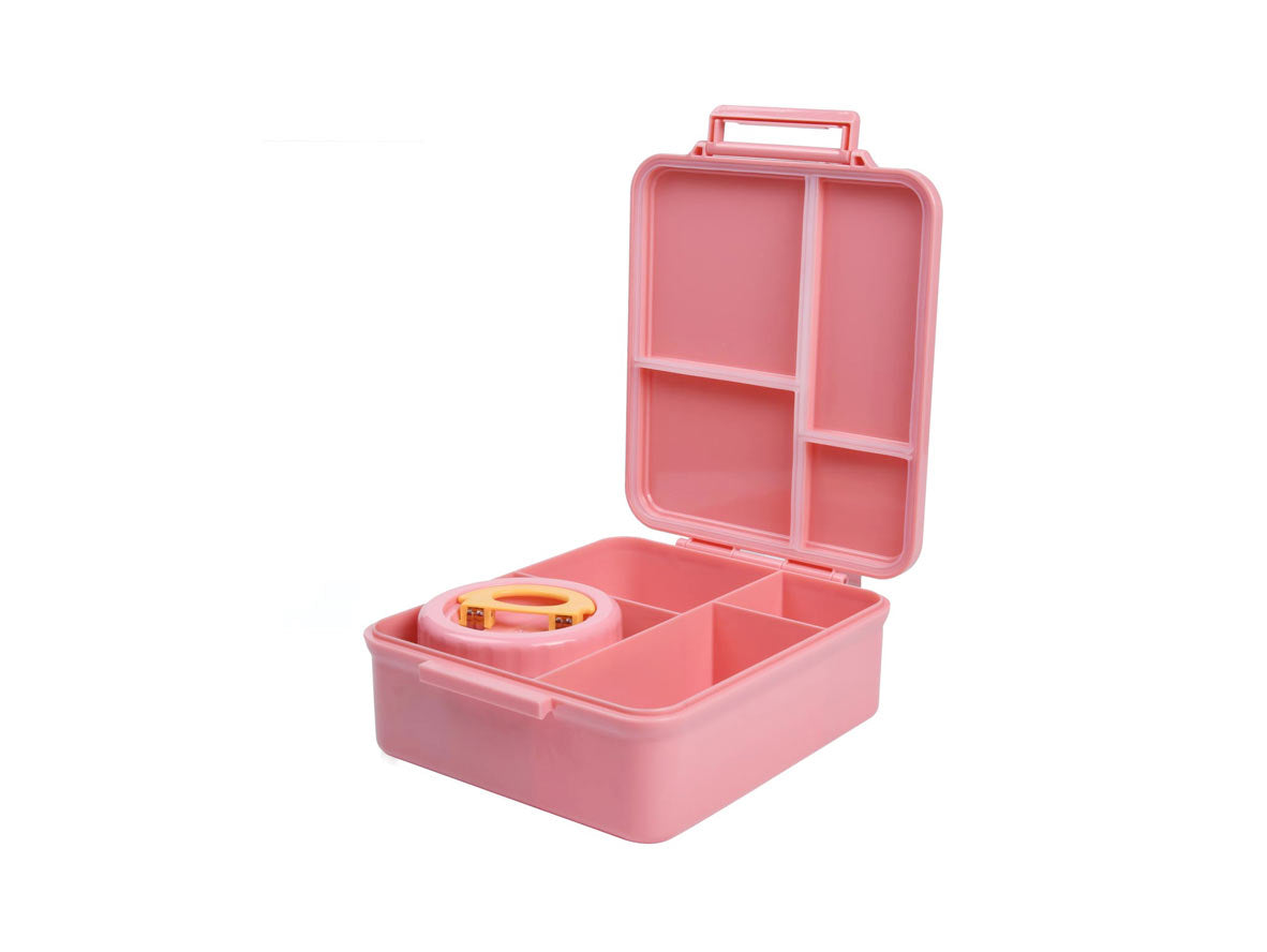 KiddosLunchBoxWithFoodJarPink