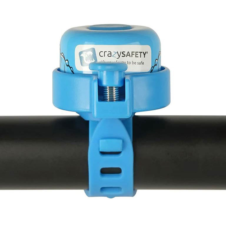 Crazy Safety Kids Bicycle Bell - Blue Dino