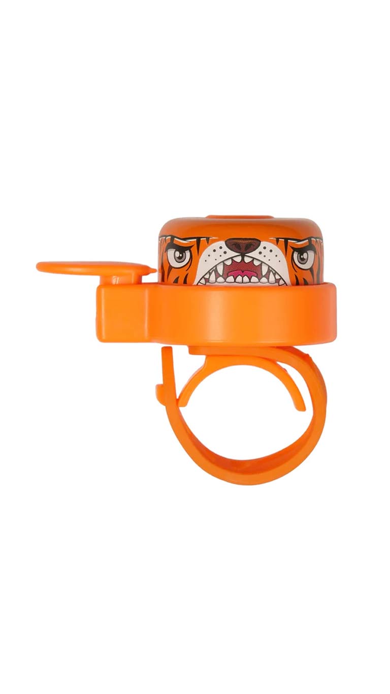 Crazy Safety Kids Bicycle Bell - Orange Tiger