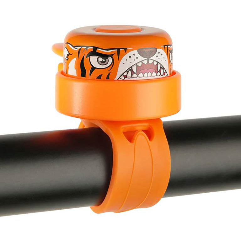 Crazy Safety Kids Bicycle Bell - Orange Tiger