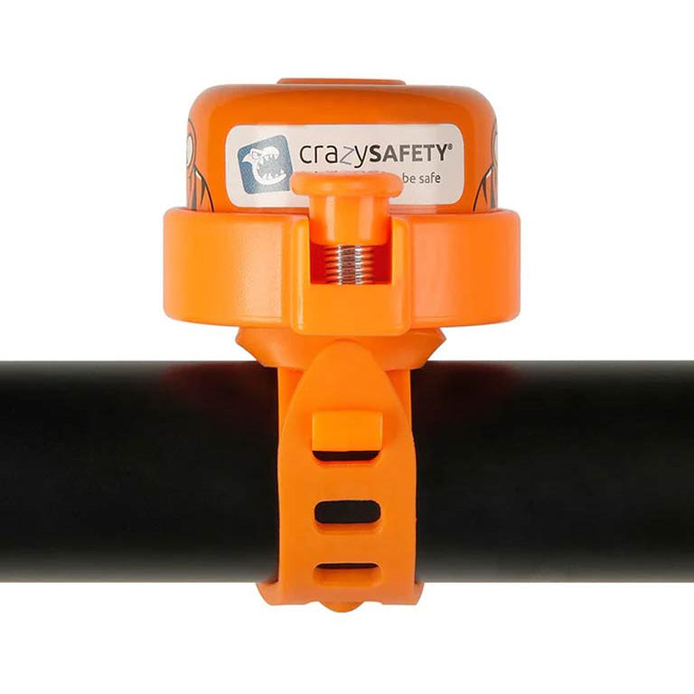 Crazy Safety Kids Bicycle Bell - Orange Tiger