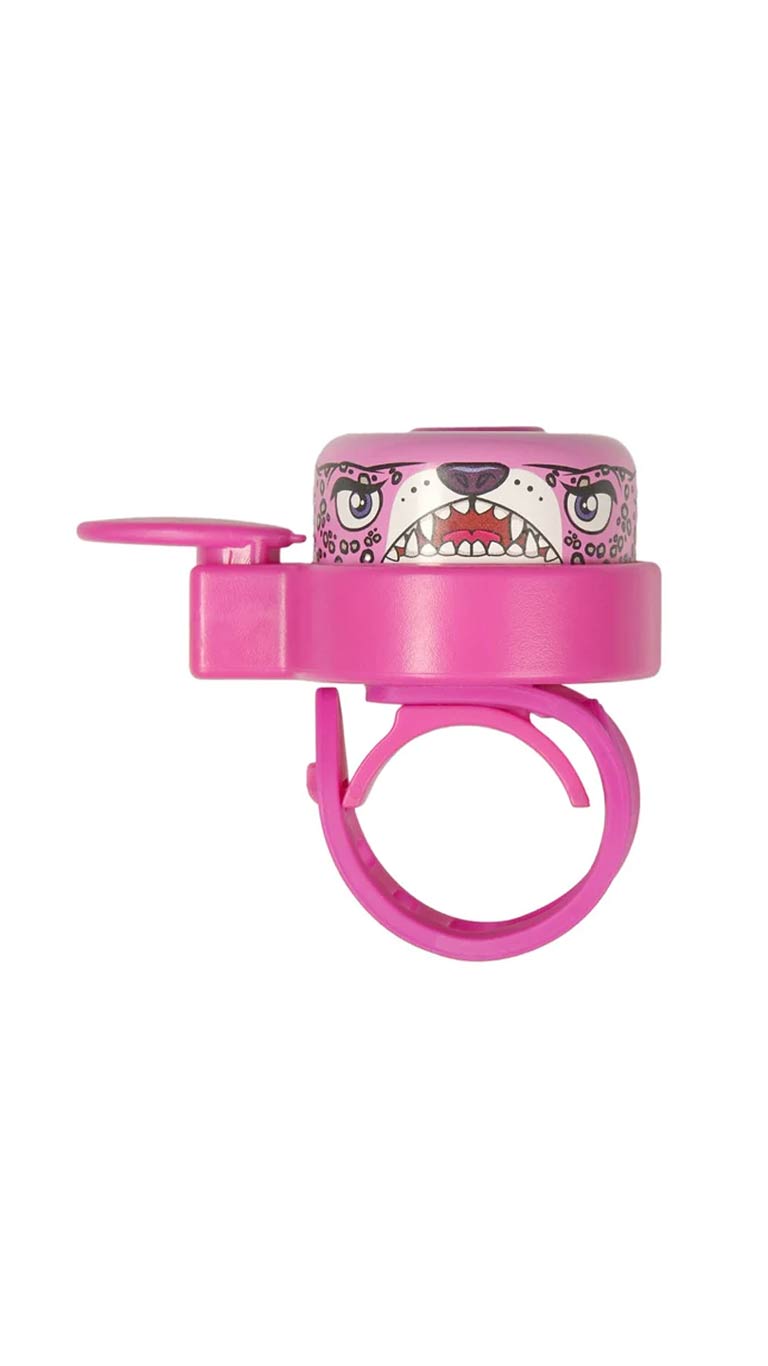 Crazy Safety Kids Bicycle Bell - Pink Leopard