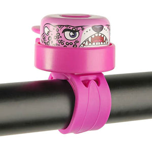 Crazy Safety Kids Bicycle Bell - Pink Leopard