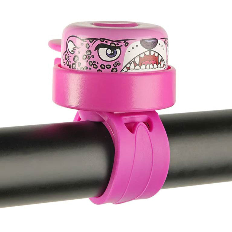 Crazy Safety Kids Bicycle Bell - Pink Leopard