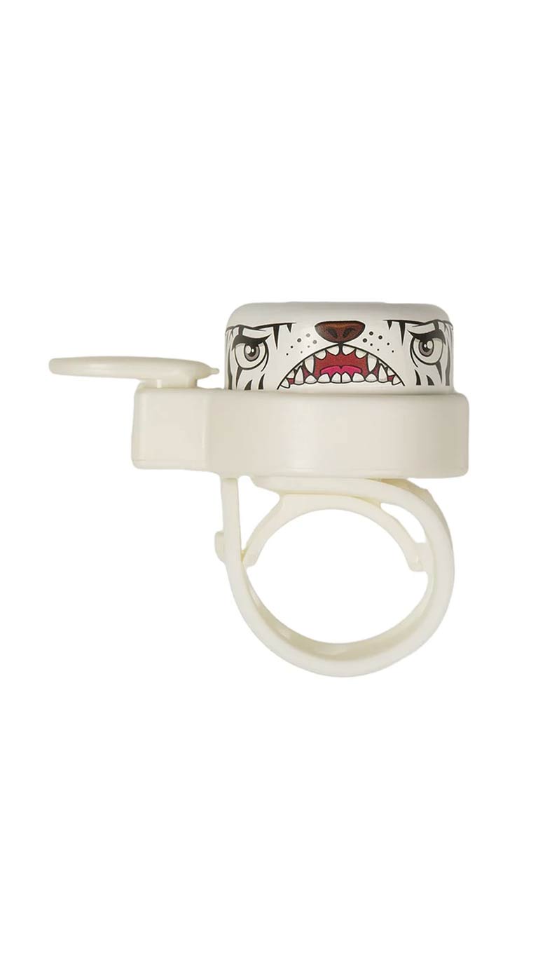 Crazy Safety Kids Bicycle Bell - White Tiger