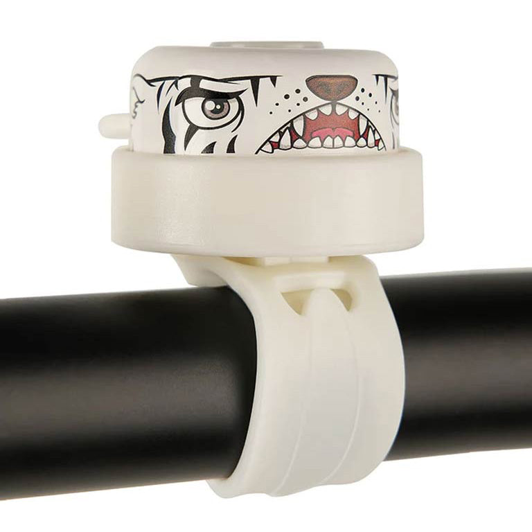 Crazy Safety Kids Bicycle Bell - White Tiger