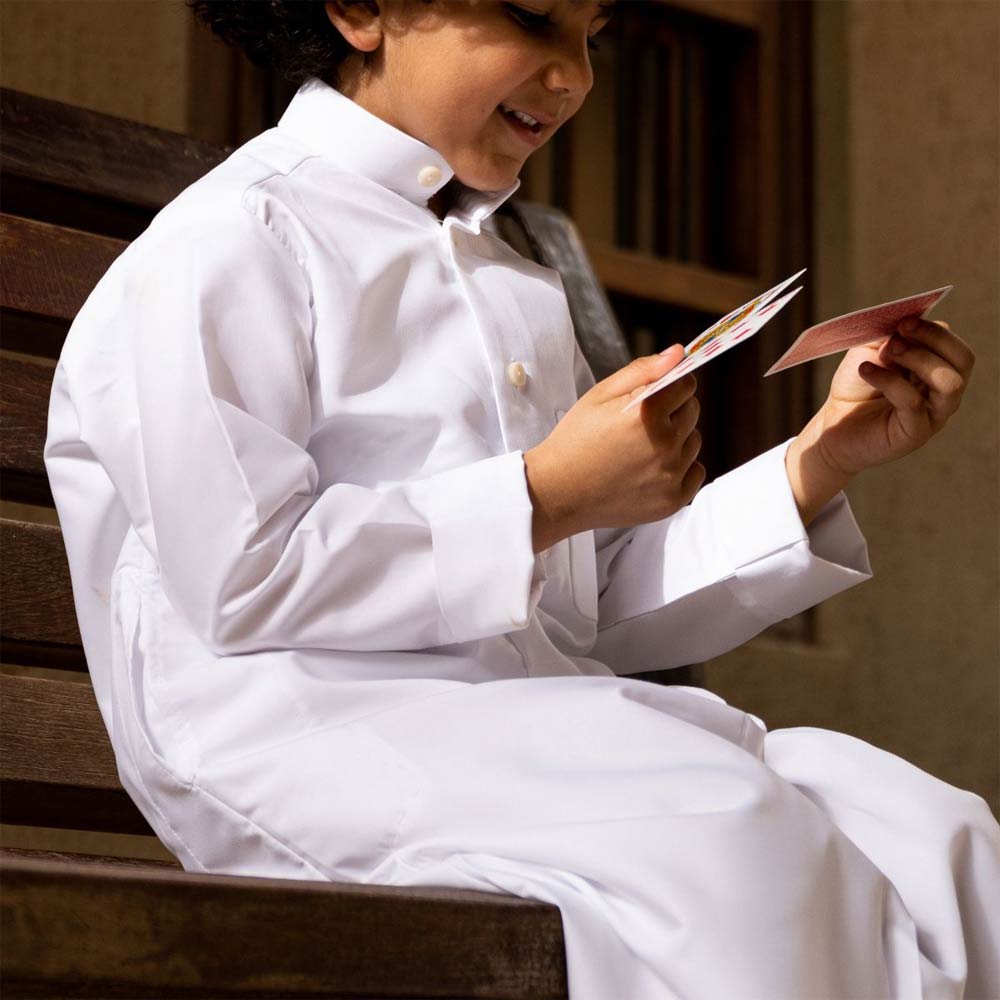Naseej Kids Dishdasha - White