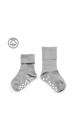 KipKep Bio Cotton Stay-on-Socks Gray - 1 Pair