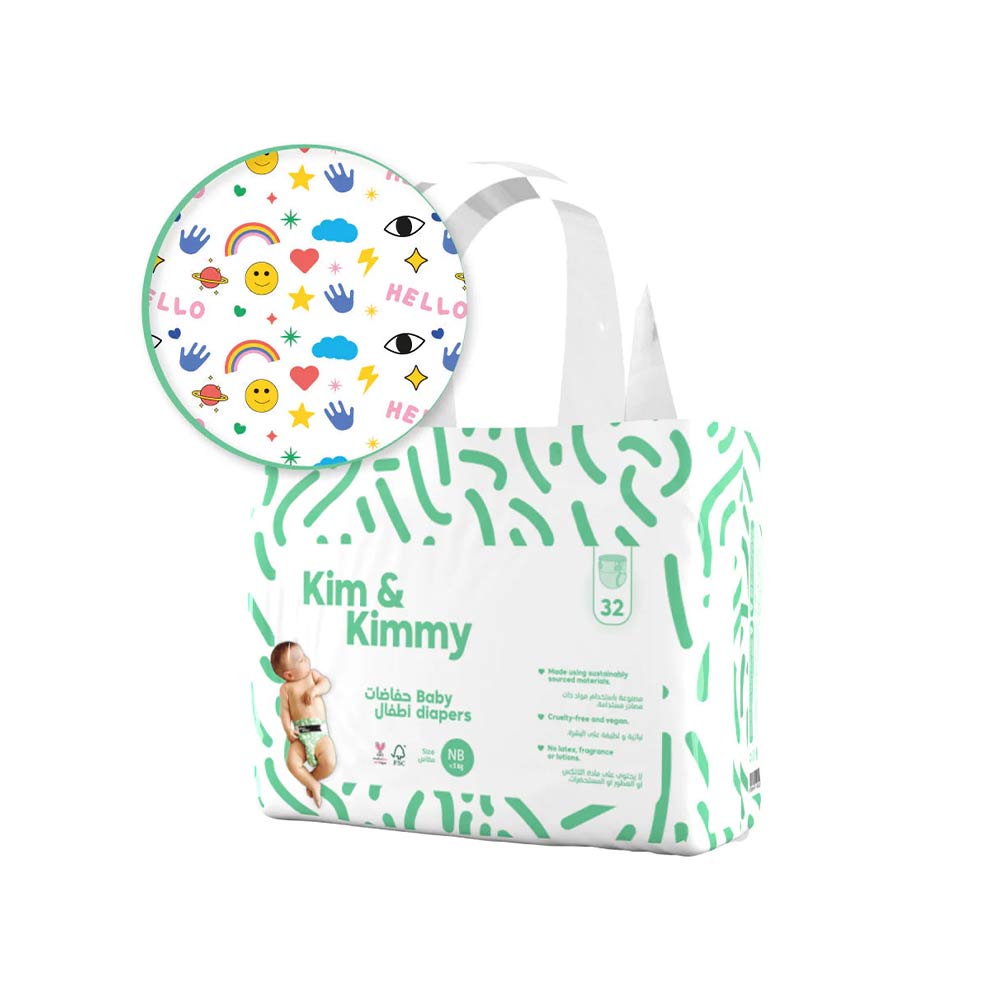 Kim & Kimmy Size New Born (5kg) - 32 Diapers