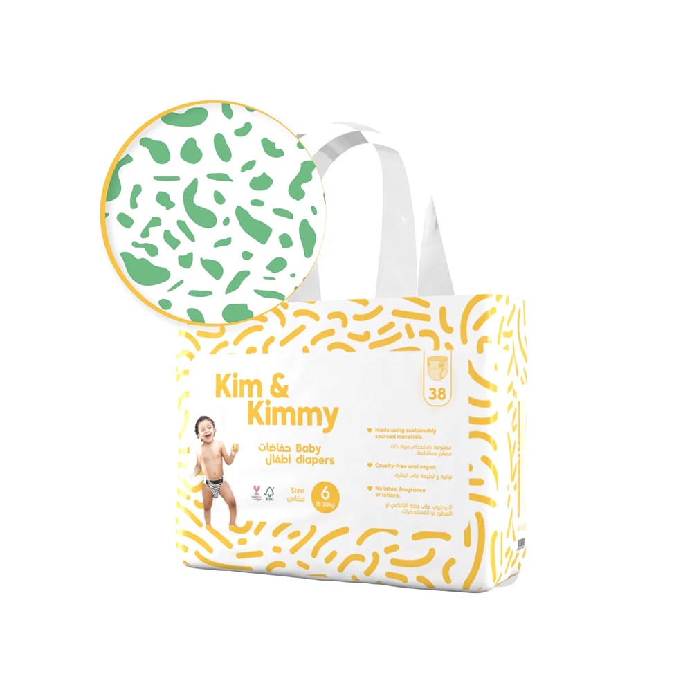 Kim & Kimmy Size 6 (15-20kg) - 38 Diapers