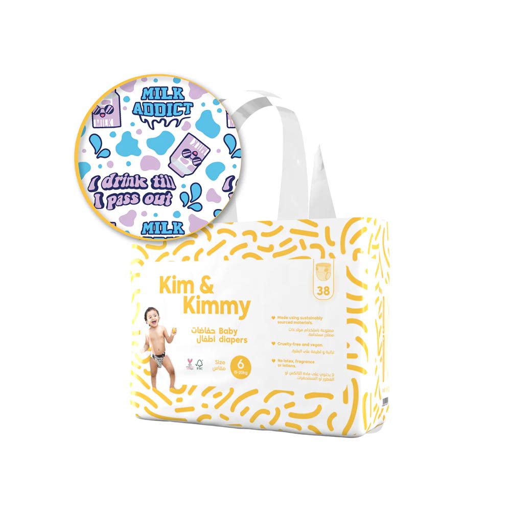 Kim & Kimmy Size 6 (15-20kg) - 38 Diapers