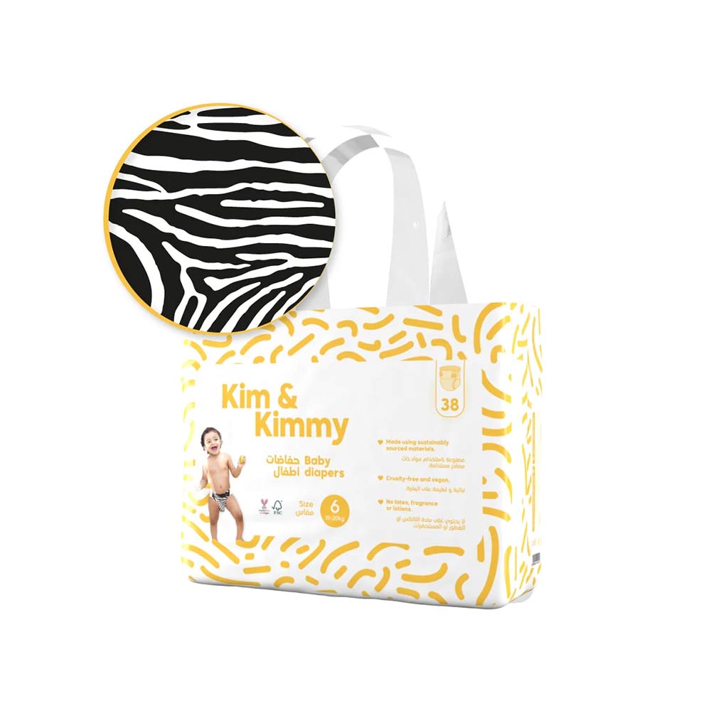 Kim & Kimmy Size 6 (15-20kg) - 38 Diapers