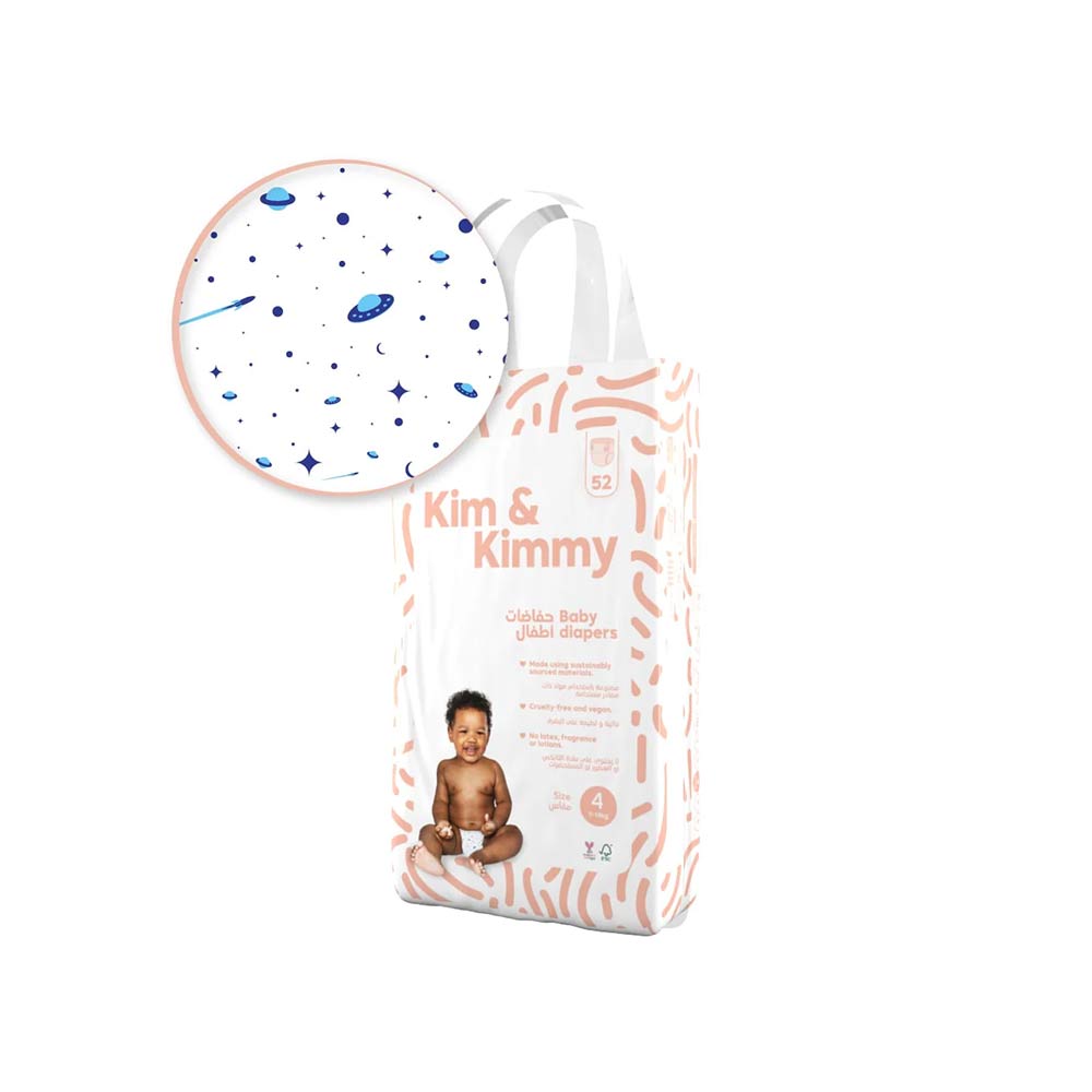 Kim & Kimmy Size 4 (9-14kg) - 52 Diapers