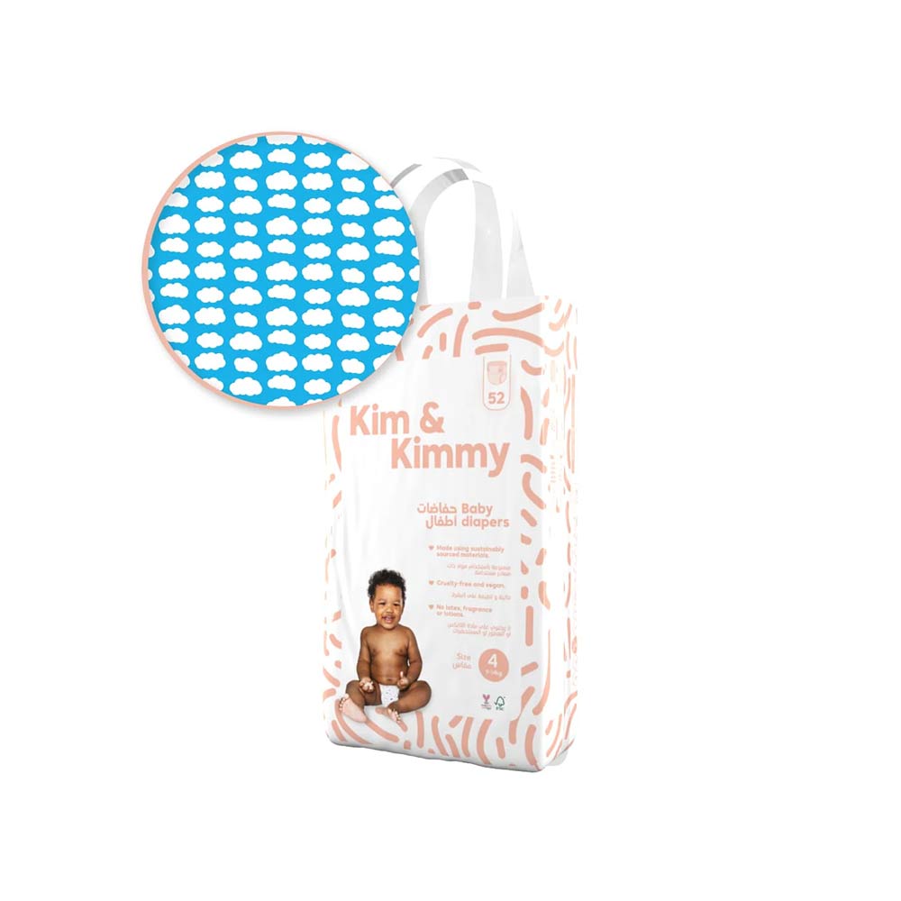 Kim & Kimmy Size 4 (9-14kg) - 52 Diapers