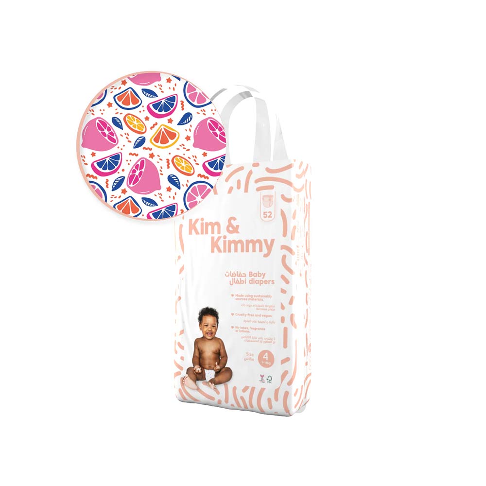 Kim & Kimmy Size 4 (9-14kg) - 52 Diapers