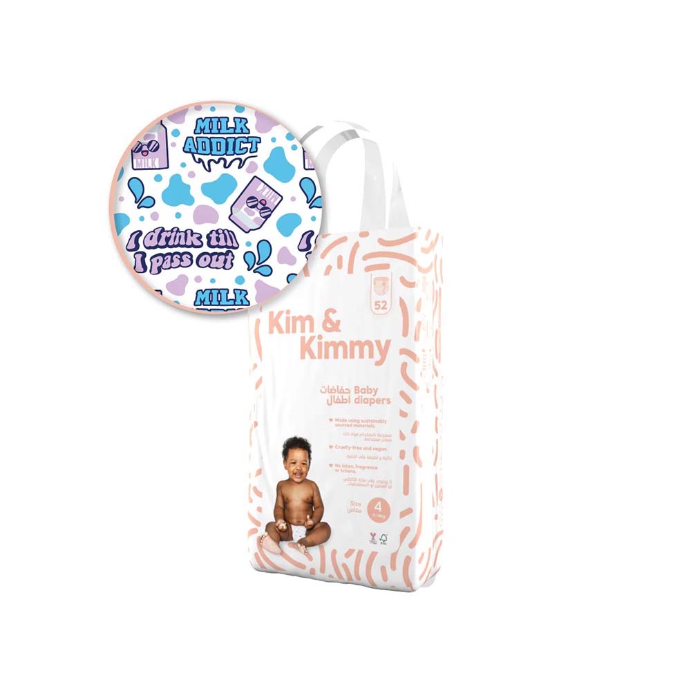 Kim & Kimmy Size 4 (9-14kg) - 52 Diapers