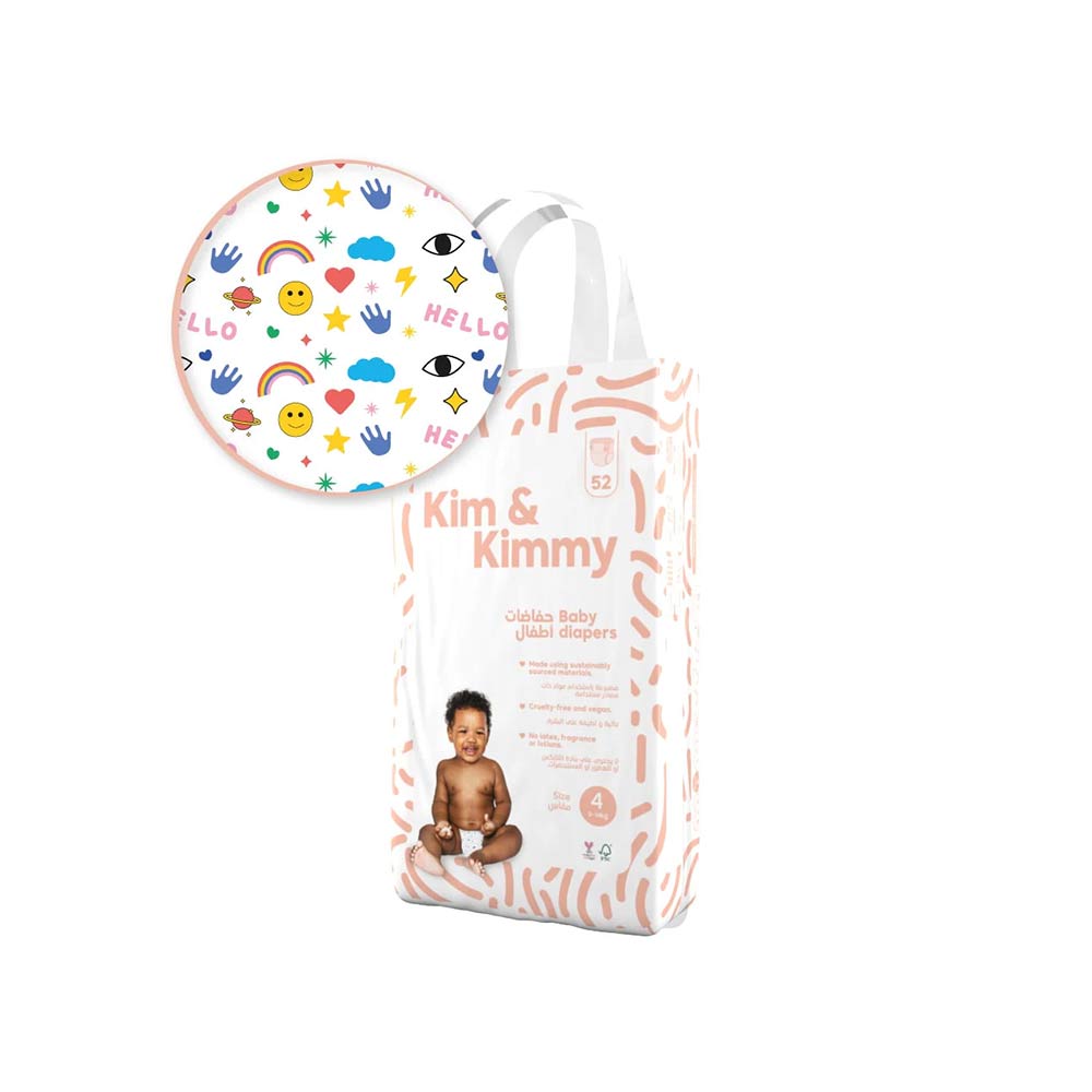 Kim & Kimmy Size 4 (9-14kg) - 52 Diapers