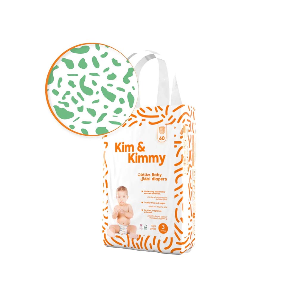 Kim & Kimmy Size 3 (6-11kg) - 60 Diapers