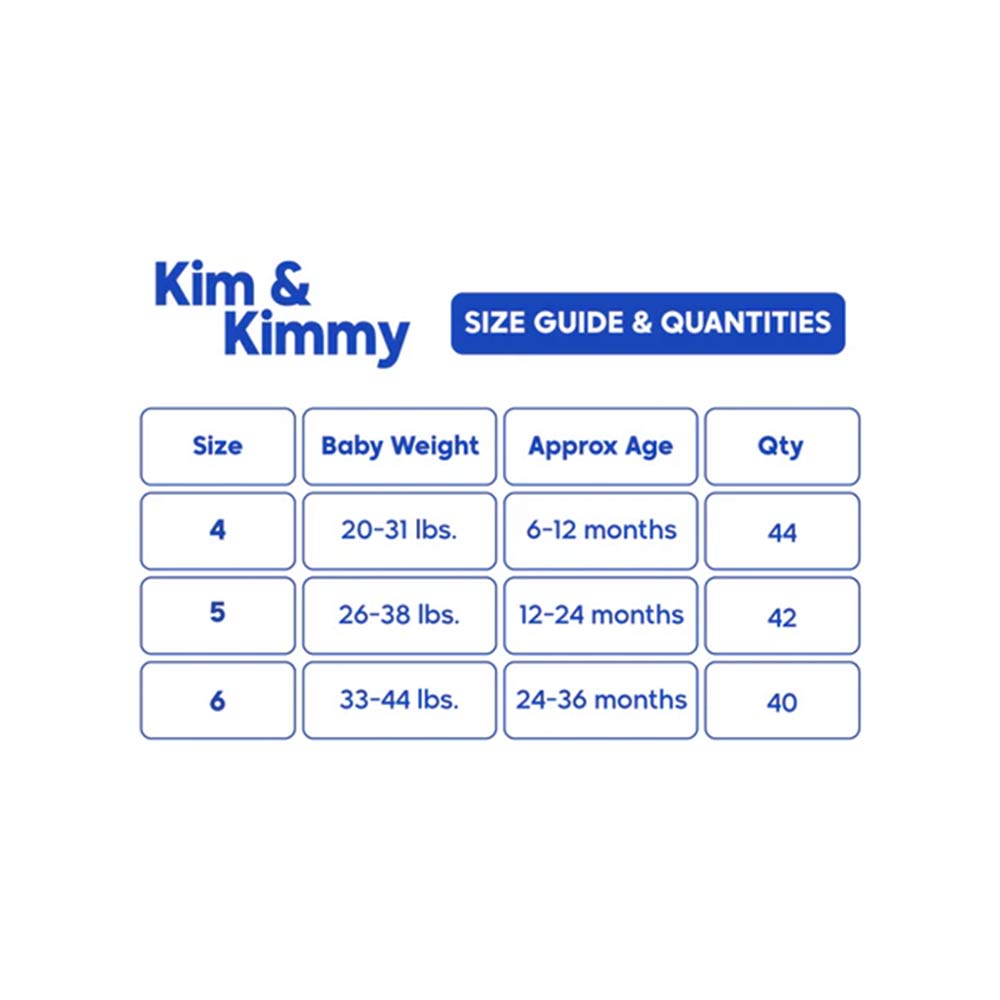 Kim & Kimmy Size 4 (9-14kg) - 44 Diaper Pants