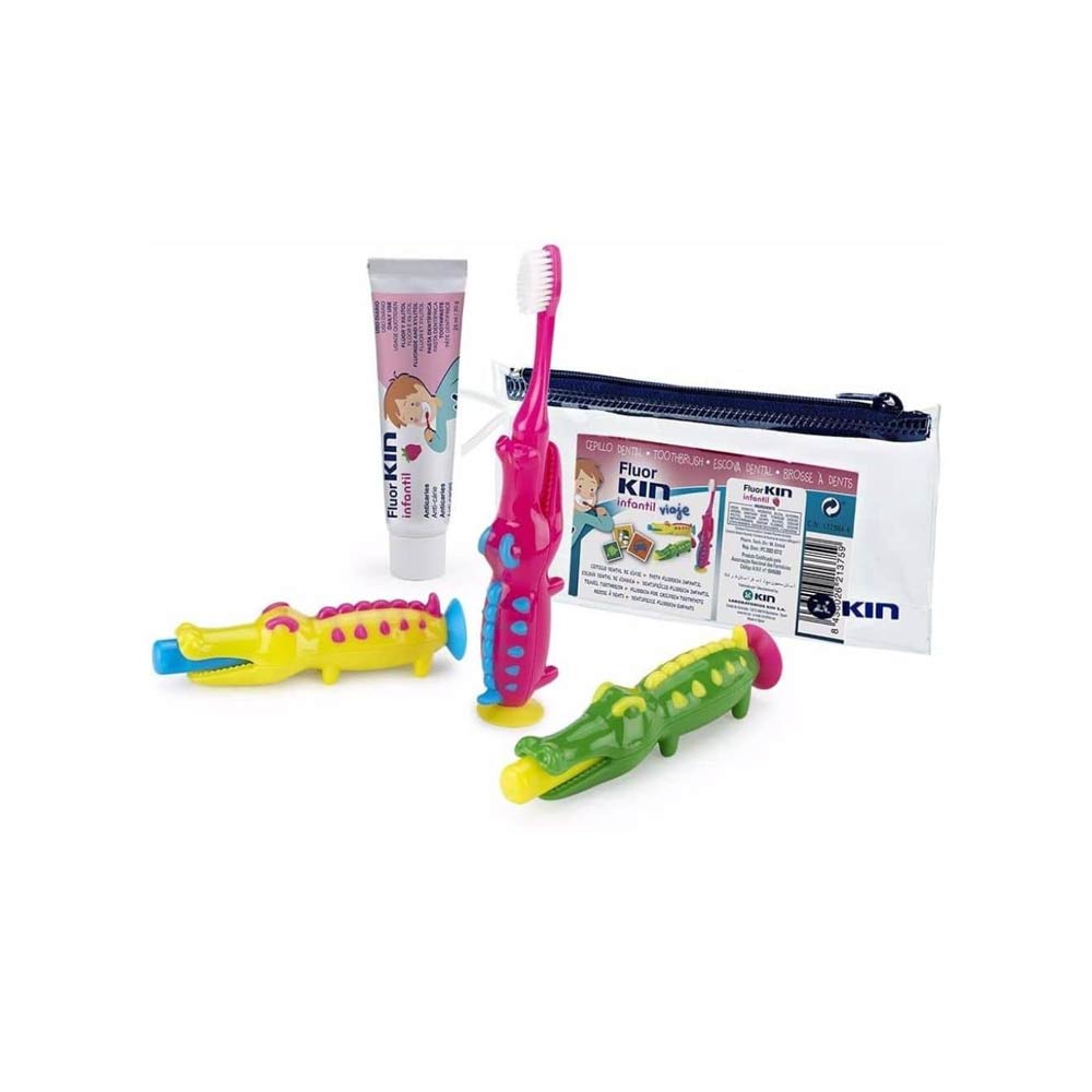 Fluor Kin Junior Children Oral Care Travel Kit - Crocodile
