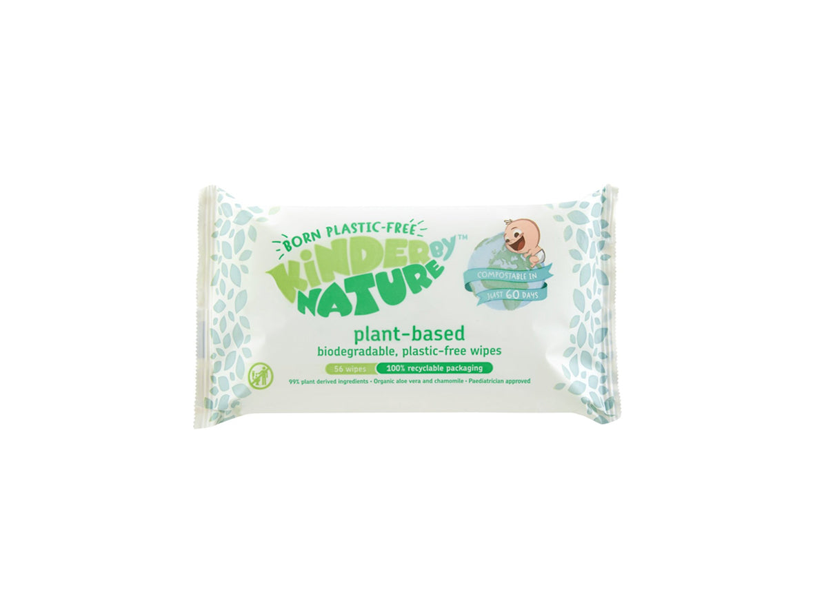 JR Kinder by Nature Plant Based Organic Aloe Vera & Chamomile - 56 Wipes