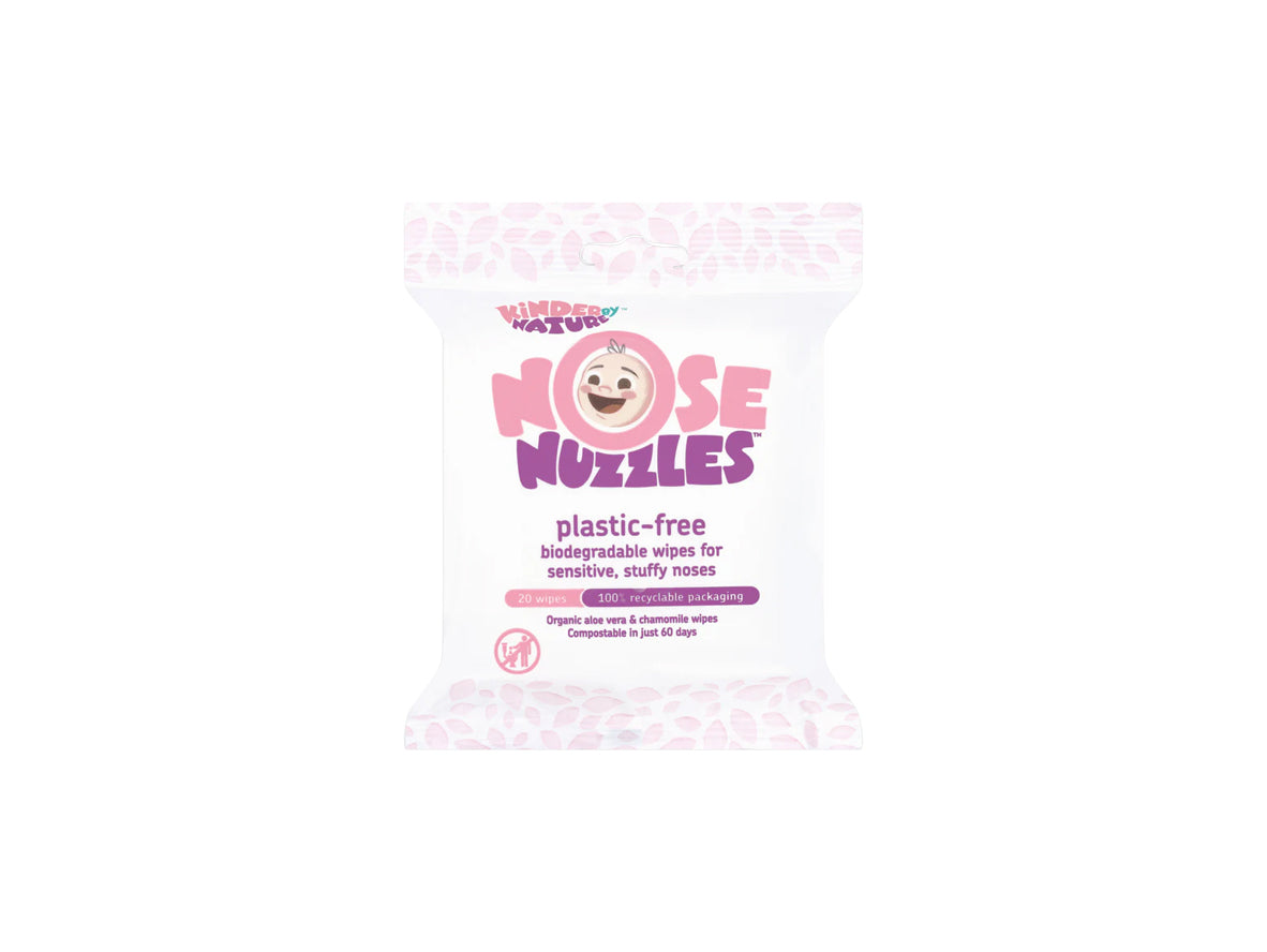 JR Kinder by Nature Nose Nuzzles Organic Aloe Vera & Chamomile - 20 Wipes