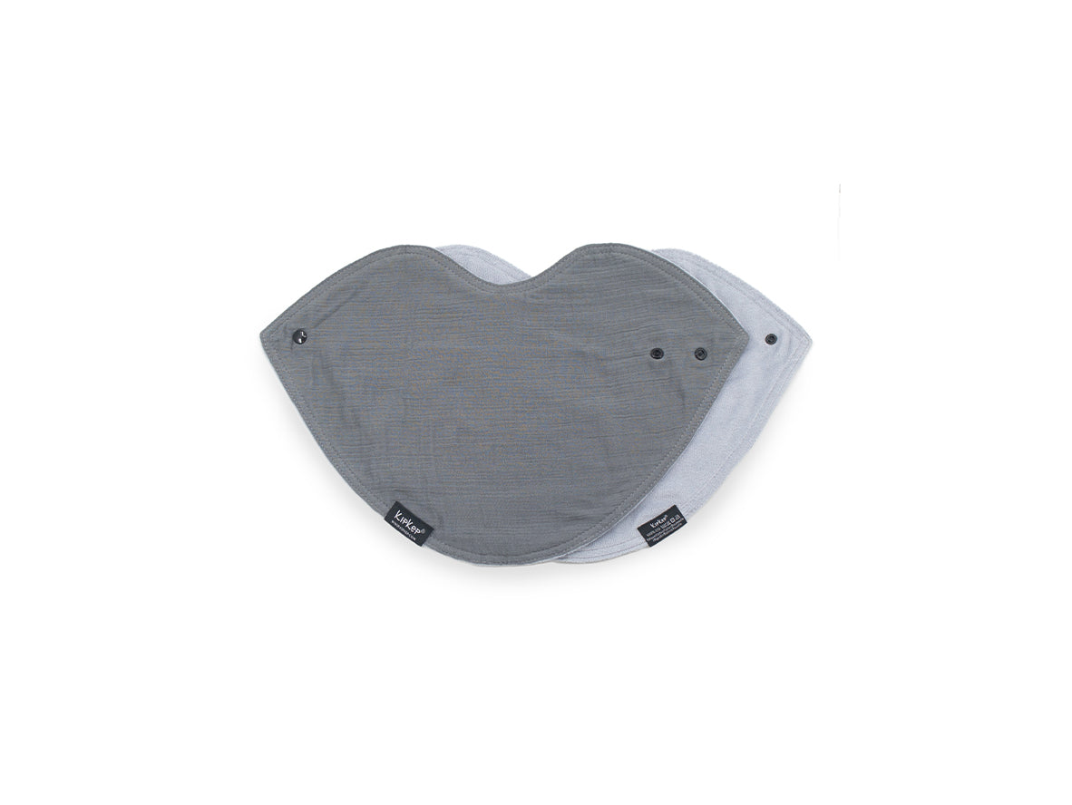 KipKep 3 in 1 Bib Kisses 4 You - Gray