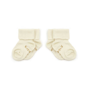 KipKep Bio Cotton Stay-on-Socks Off White - 2 Pairs