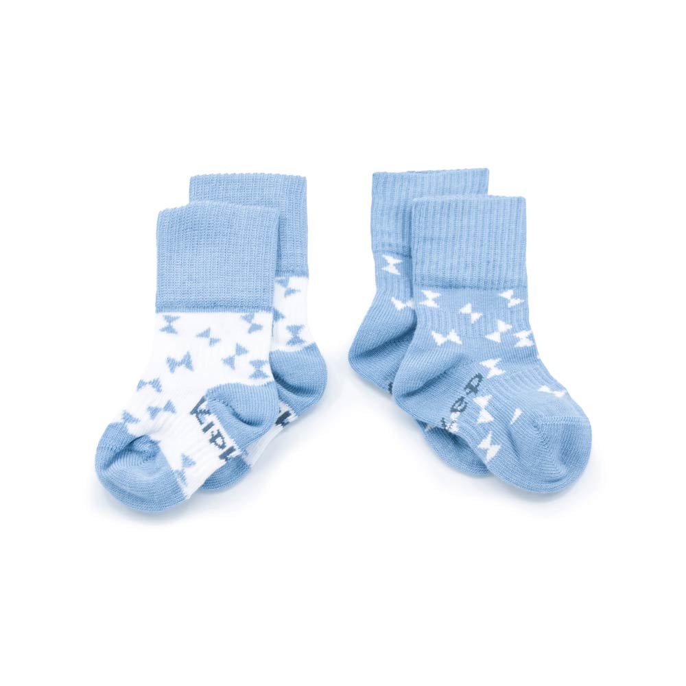 KipKep Bio Cotton Stay-on-Socks Party Blue - 2 Pairs