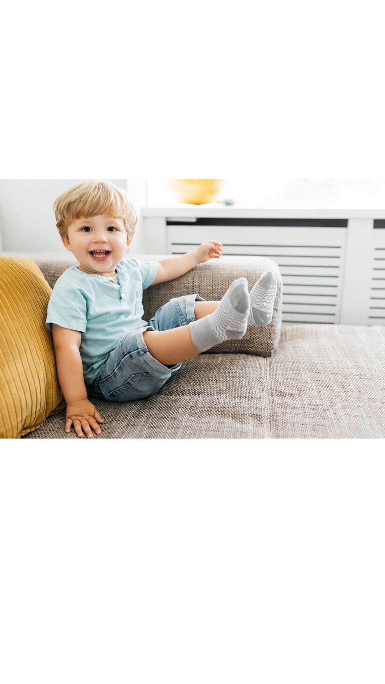 KipKep Anti-Slip Stay-on-Socks Ziggy Gray - 1 Pair