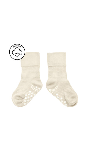 KipKep Bio Cotton Stay-on-Socks Off White - 1 Pair