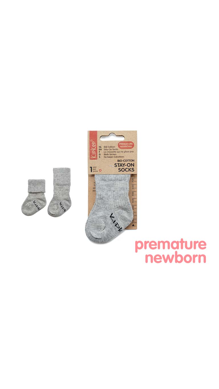 KipkepBioCottonStayonSocksGray1Pair
