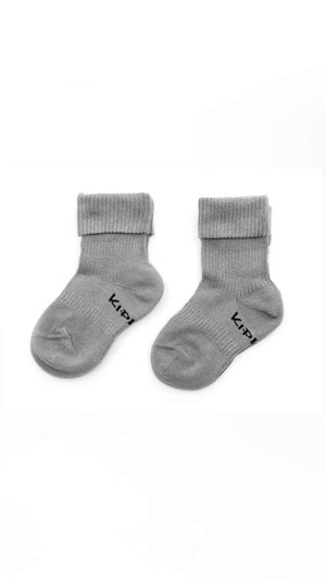 KipKep Bio Cotton Stay-on-Socks Gray - 2 Pair