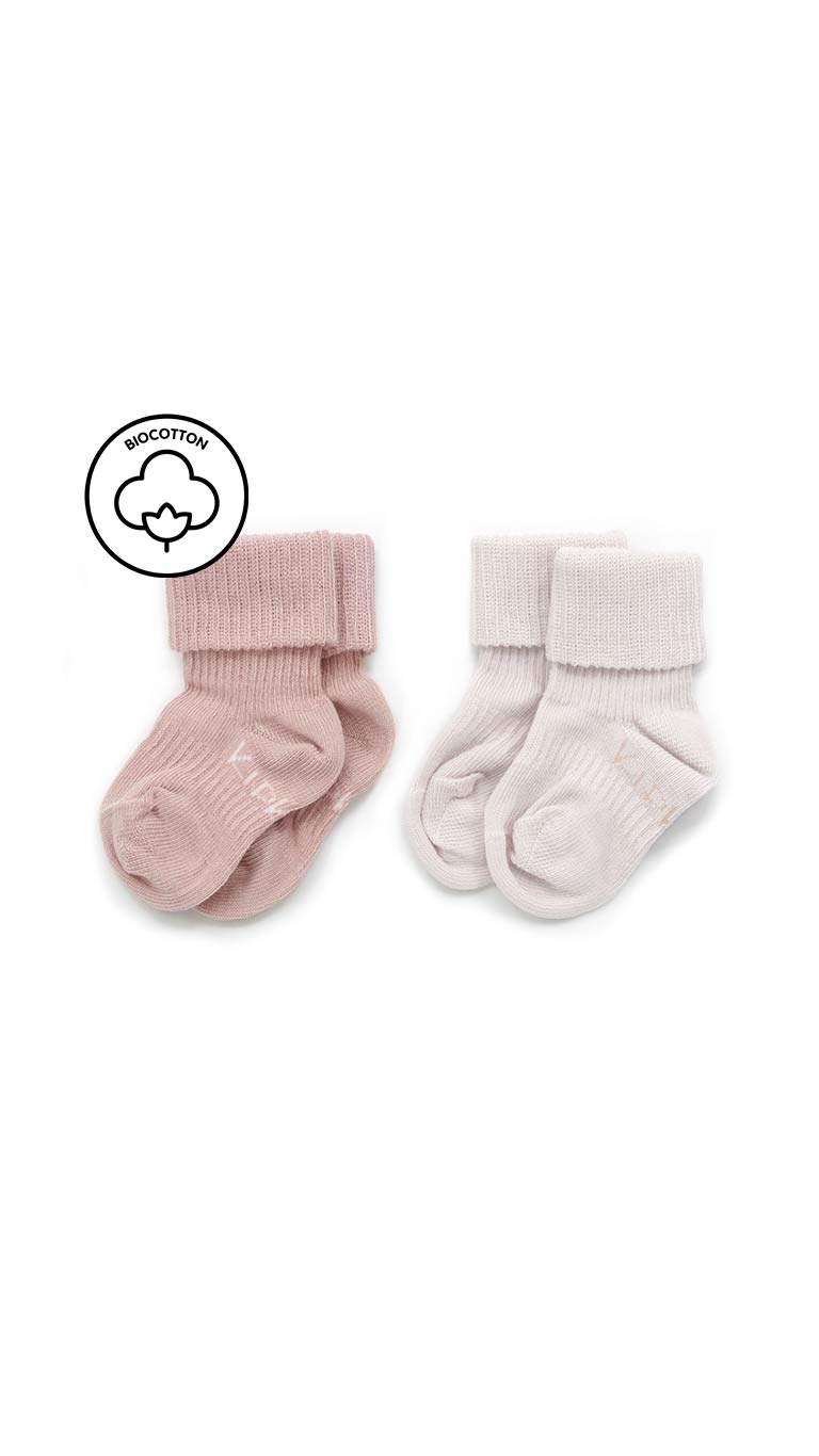 KipKep Bio Cotton Stay-on-Socks - Mauve