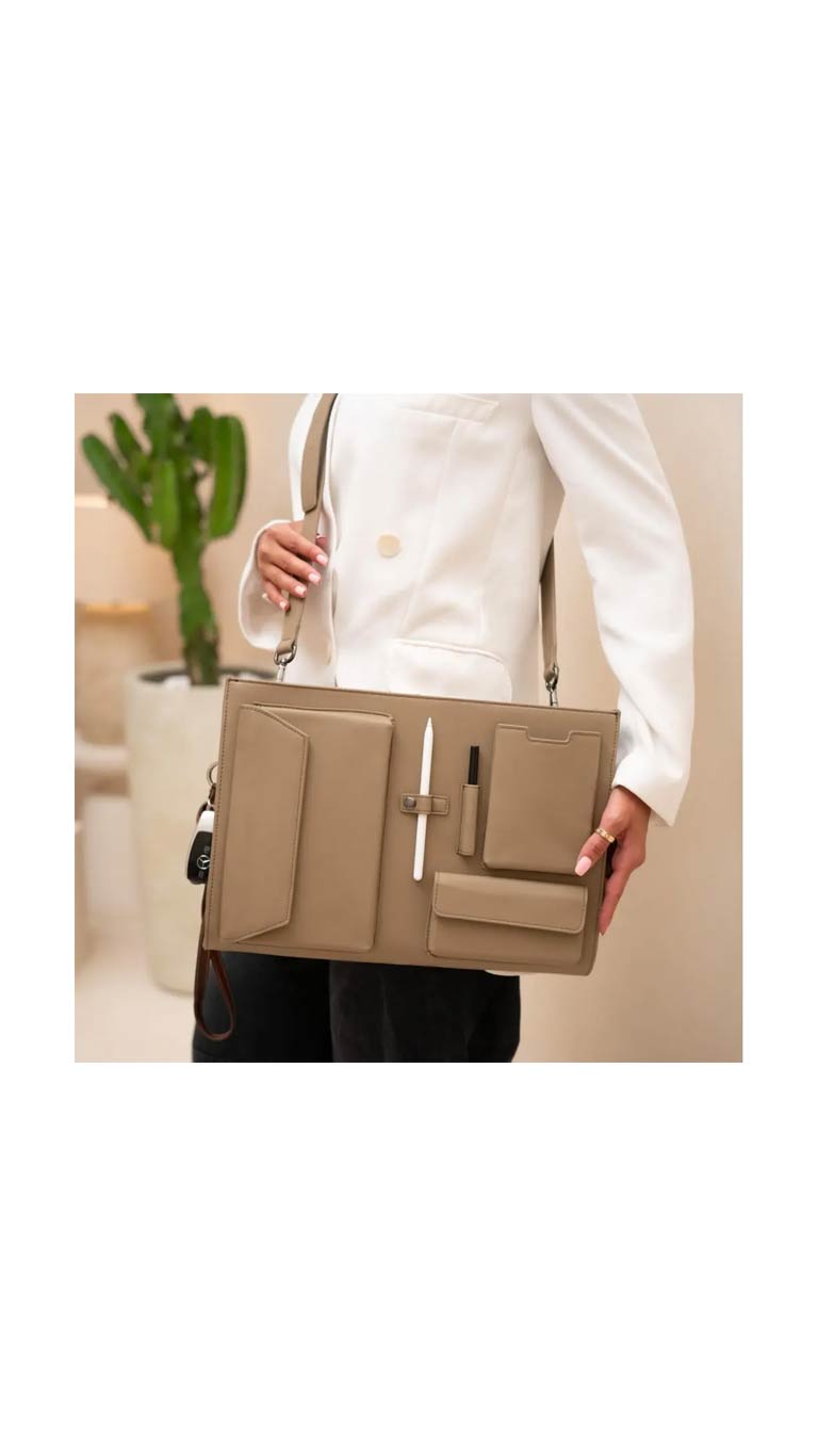Laptop Bag (Style II) - Beige
