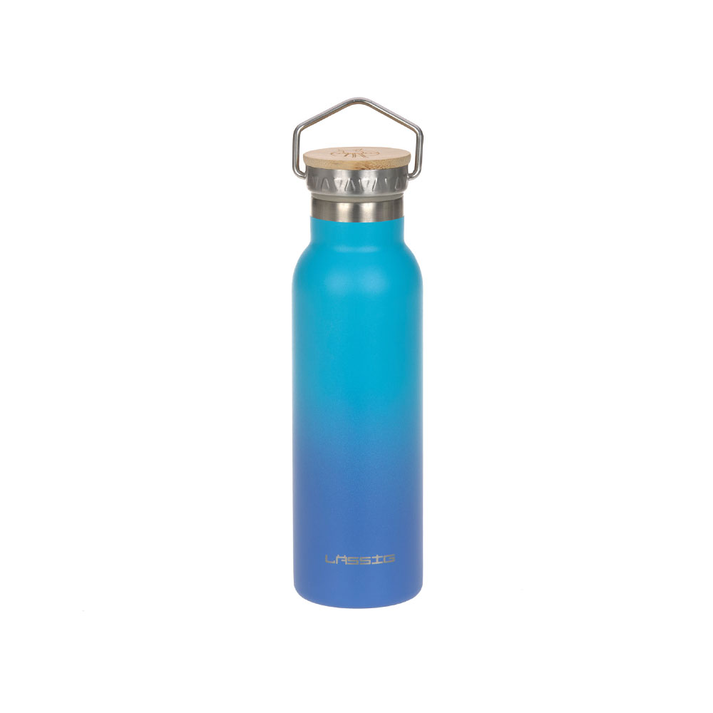 Lassig Double Walled Stainless Steel Bottle 460ml - Unique, Gradient Blue