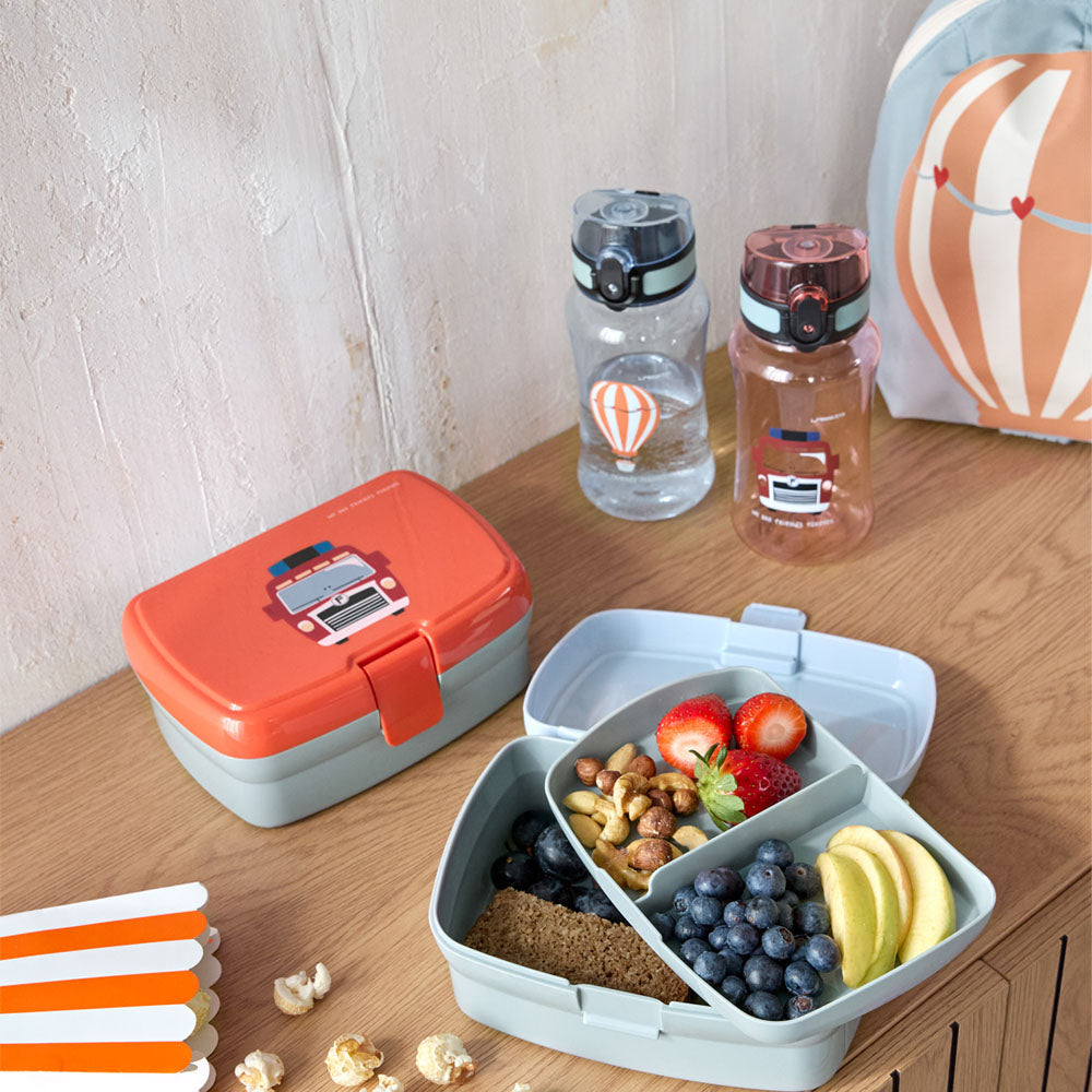 Lassig Lunch Set (Lunchbox & Bottle) - Tiny Drivers, Fire Engine