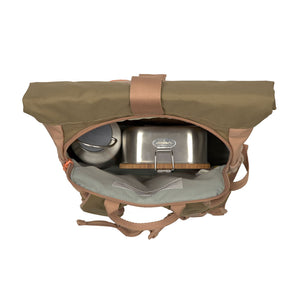 Lassig Mini Rolltop Backpack - Nature, Hazelnut