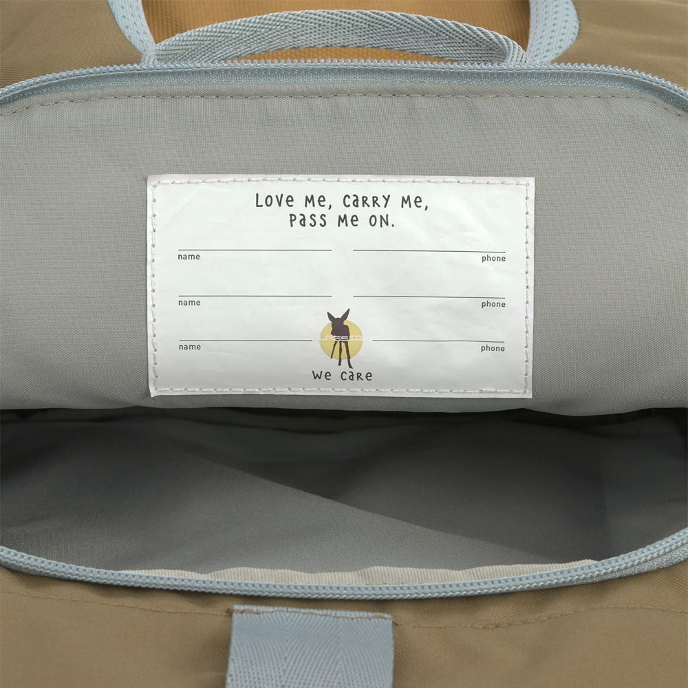 Lassig Mini Rolltop Backpack - Nature, Light Blue