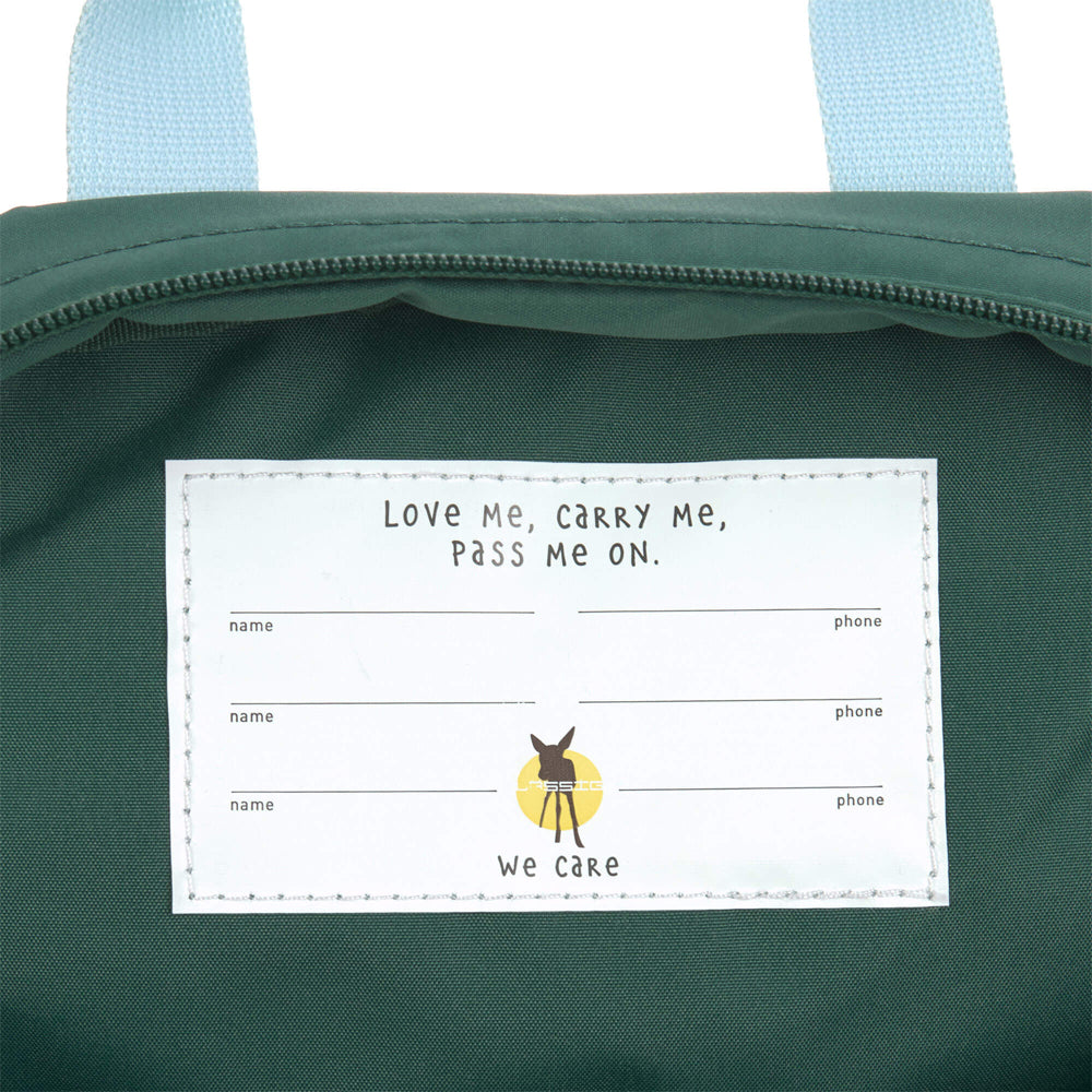 Lassig Mini Square Backpack - Little Gang, Lemon Dark Green