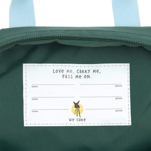 Lassig Mini Square Backpack - Little Gang, Lemon Dark Green