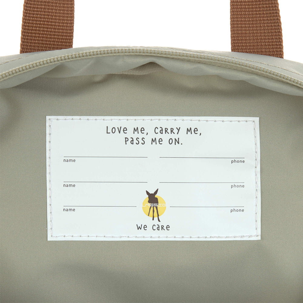 Lassig Mini Square Backpack - Little Gang, Light Khaki