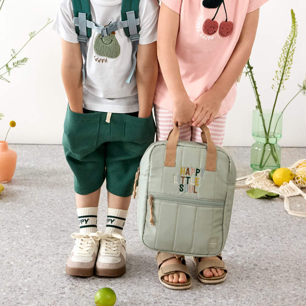 Lassig Mini Square Backpack - Little Gang, Light Khaki