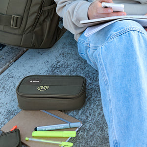 Lassig School Spacy Pencil Case - Bold, Dark Olive
