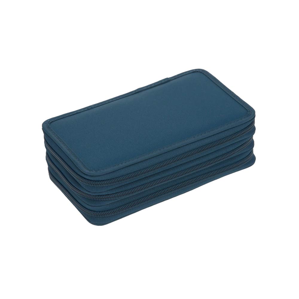Lassig School Triple Compartment Pencil Case Unique Navy