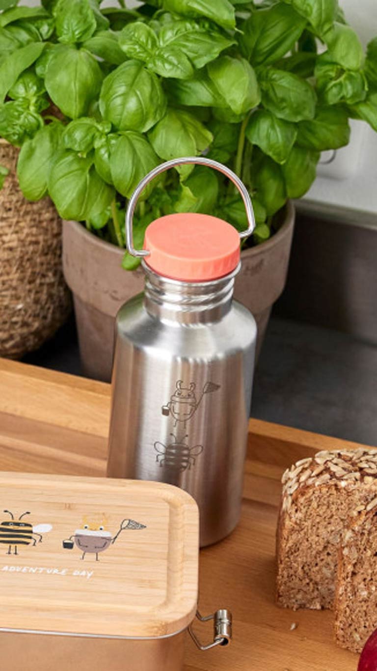 Lassig Stainless Steel Bottle (500ml) - Nature