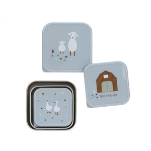 Lässig Stainless Steel Snackbox Children (3pcs) - Blue