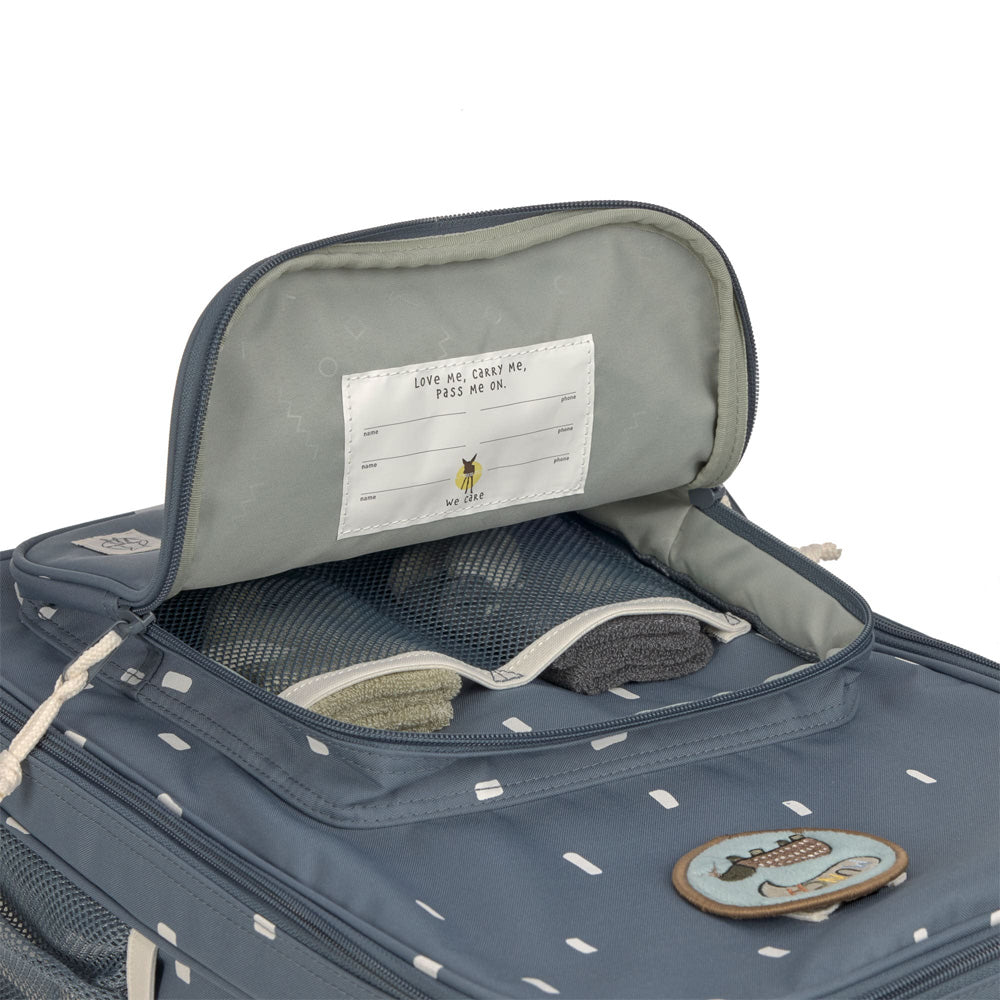 Lassig Trolley School Bag - Happy Prints, Midnight Blue