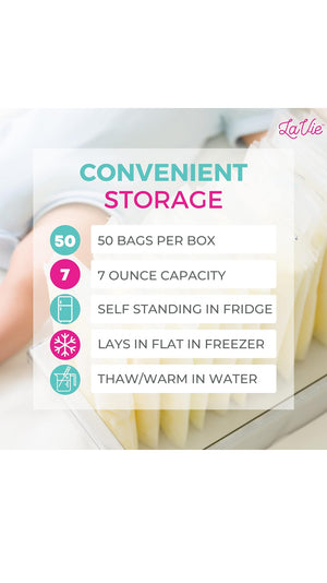 LaVie Love your Journey Milk Storage Bag - 50 Bags