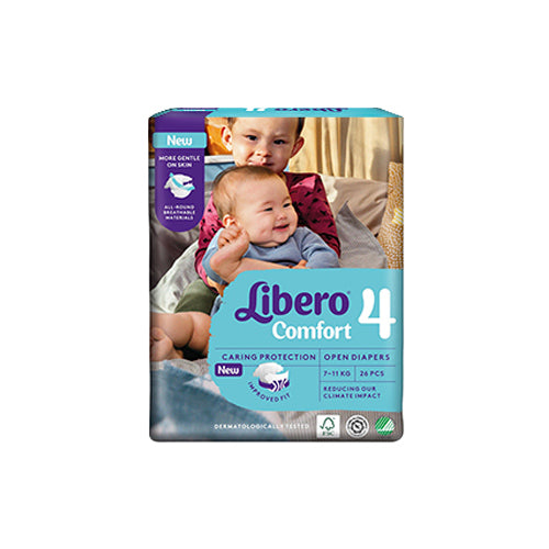 Libero Comfort Size 4 (7-11kg) – 26 Diapers
